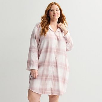 Plus Size Sonoma Goods For Life® Flannel Boyfriend Sleepshirt