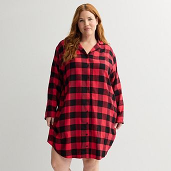 Plus Size Sonoma Goods For Life® Flannel Boyfriend Sleepshirt