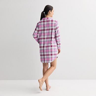 Women's Sonoma Goods For Life® Flannel Boyfriend Sleepshirt