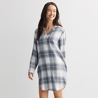 Women's Sonoma Goods For Life® Flannel Boyfriend Sleepshirt