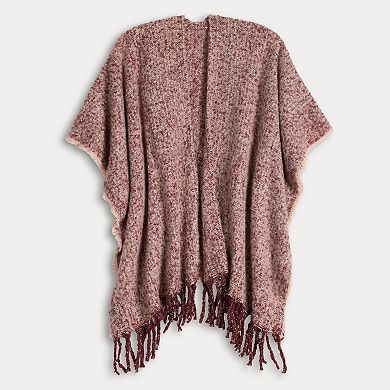 Women's LC Lauren Conrad Boucle Knit Tinsel Open-Front Ruana Topper