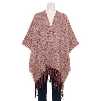 Women's LC Lauren Conrad Boucle Knit Tinsel Open-Front Ruana Topper