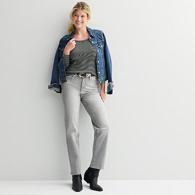 Women's Sonoma Goods For Life® Rib Long Sleeve Scoop Neck Tee