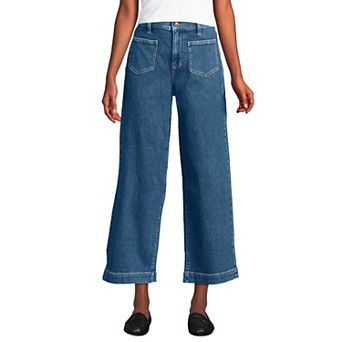 Women's Lands' End Soft Denim High Rise Crop Jeans