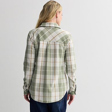 Women's Sonoma Goods For Life® Knit Plaid Shirt