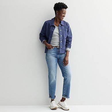 Women's Sonoma Goods For Life® Rib Long Sleeve V-Neck Tee