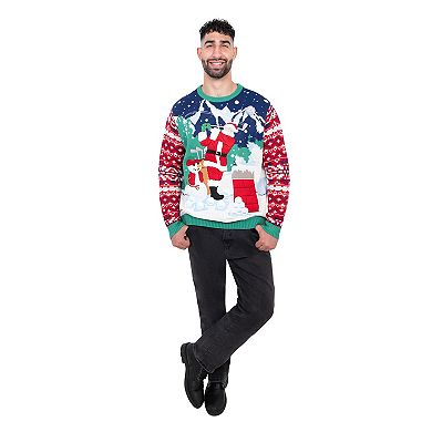 Big & Tall Celebrate Together™ Long Sleeve Chimney In One Crewneck Sweater