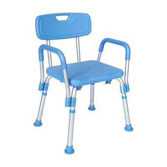 Emma and Oliver 300 Lb. Capacity Adjustable Bath & Shower Chair with Depth Adjustable Back