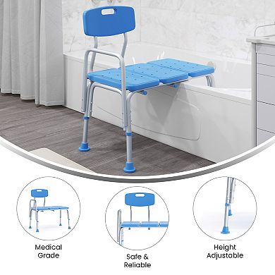 Emma and Oliver 300 Lb. Capacity, Adjustable Bath & Shower Medical Transfer Bench
