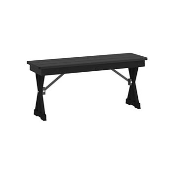 Merrick Lane 40" x 12" Solid Pinewood Folding Farmhouse Style Bench