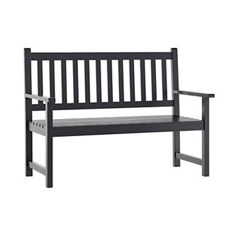 Merrick Lane Slatted Acacia Wood Indoor/outdoor Patio Bench/2-person Loveseat