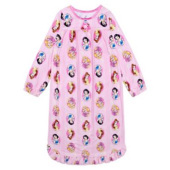 Girls 4-8 Disney Princess Belle, Cinderella & Snow White "Starry Night" Long Sleeve Nightgown