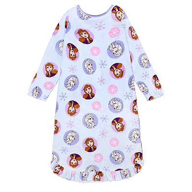 Girls 4-8 Disney's Frozen Elsa & Anna "Frozen Dots" Long Sleeve Nightgown