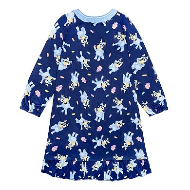 Girls 4-8 Bluey "Cupcake Party" Long Sleeve Nightgown