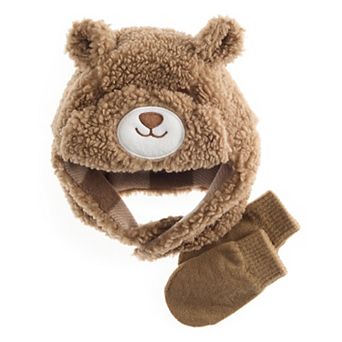 Baby & Toddler Addie & Tate Bear Hat & Mittens Set