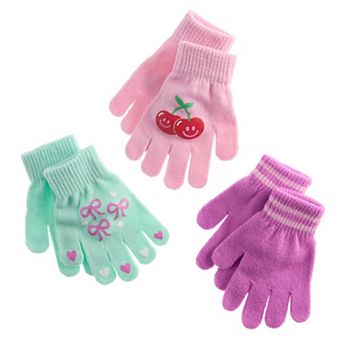 Toddler Girl Addie & Tate 3 pk Gloves