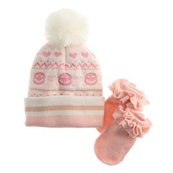 Baby & Toddler Girl Addie & Tate Fair Isle Hat & Mitten Set