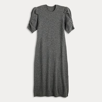 Women's Nine West Ruched Sleeve Elbow Sweater Dress