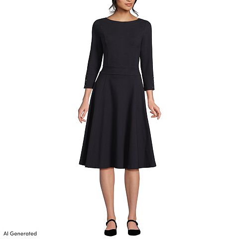 Женские платья Lands' End Starfish 3/4 Sleeve Dress