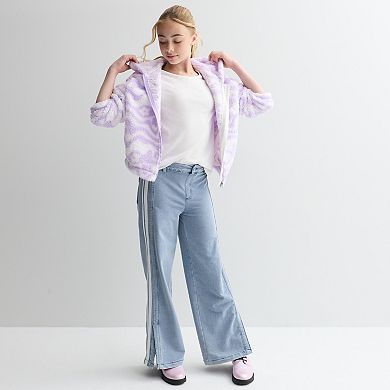 Girls 7-16 Limited Too Knit Denim Wide Leg Jeans