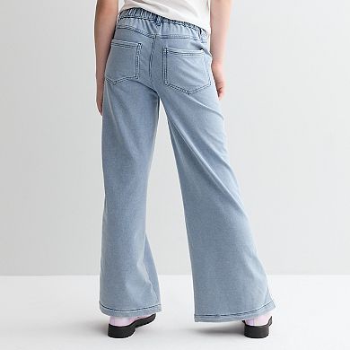 Girls 7-16 Limited Too Knit Denim Wide Leg Jeans