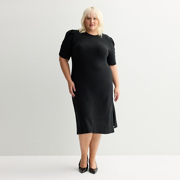 nine west fit & flare sweater dress Babysoft Long Sleeve Midi Dress | French Connection | Dresses | Grey