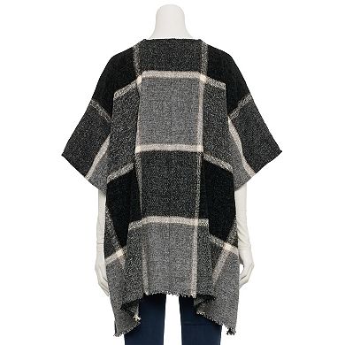 Women's Nine West Rustic Plaid Chenille Topper