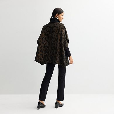 Women's Nine West Leopard Feather Soft Zip Topper