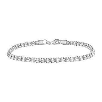 NYC Sterling Sterling Silver 3 mm Ice Chain Bracelet