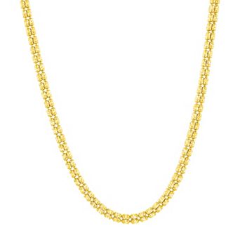 NYC Sterling 14k Gold Over Sterling Silver 4 mm Ice Chain Necklace