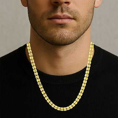 NYC Sterling 14k Gold Over Sterling Silver 4 mm Ice Chain Necklace