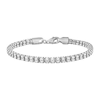 NYC Sterling Sterling Silver 4 mm Ice Chain Bracelet