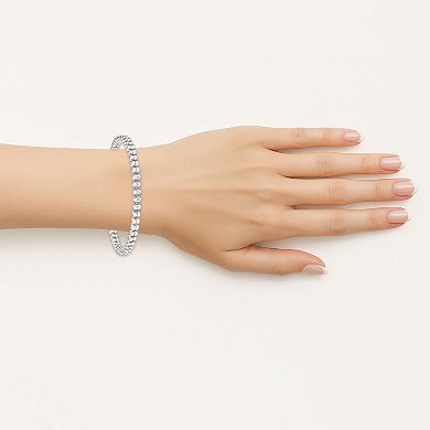 NYC Sterling Sterling Silver 4 mm High Polish Plated Ice Chain Bracelet