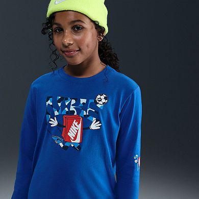 Boys Nike Long Sleeve Graphic Tee