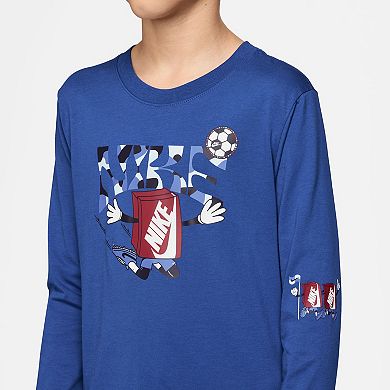 Boys Nike Long Sleeve Graphic Tee