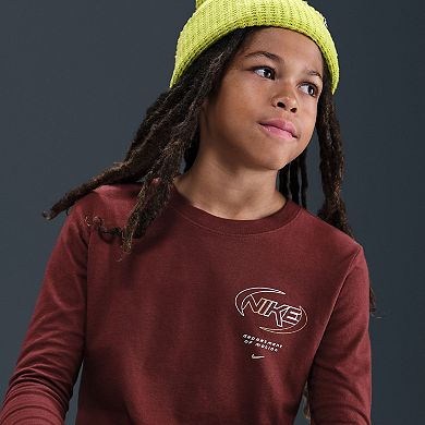 Boys 8-20 Nike Embroidered Futura Long Sleeve Tee