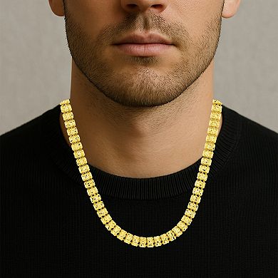 NYC Sterling 5 mm Sterling Silver Gold Tone Plated Ice Chain Necklace