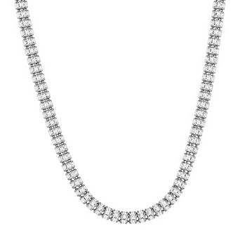 NYC Sterling 5 mm Sterling Silver Rhodium Plated Ice Chain Necklace
