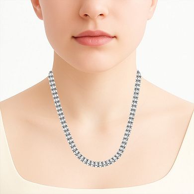 NYC Sterling 5 mm Sterling Silver Rhodium Plated Ice Chain Necklace