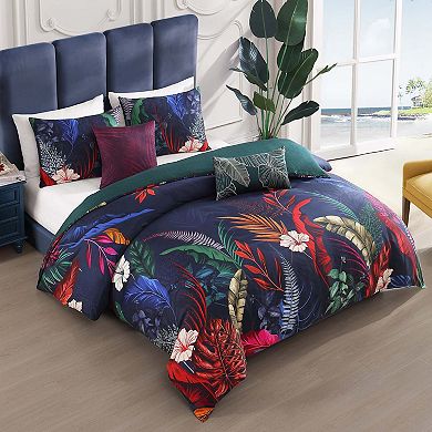 Bebejan Paradise 100% Cotton Sateen 5 Piece Reversible Comforter Set