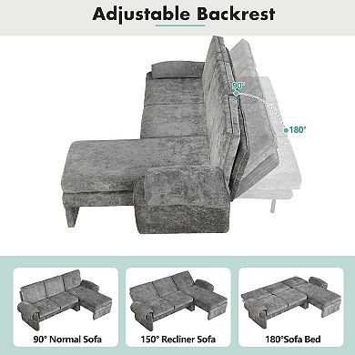 Merax 94.1" Convertible Futon Sofa Bed Futon Sofa