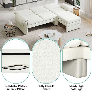 Merax 94.1" Convertible Futon Sofa Bed Futon Sofa