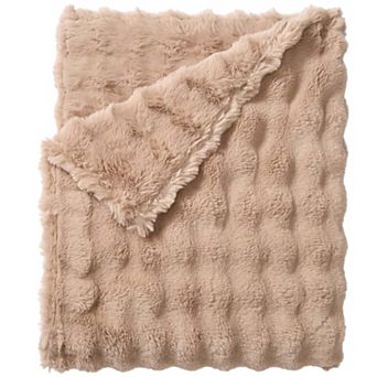 BrylaneHome Cascade Ultra Fine Faux Fur Throw