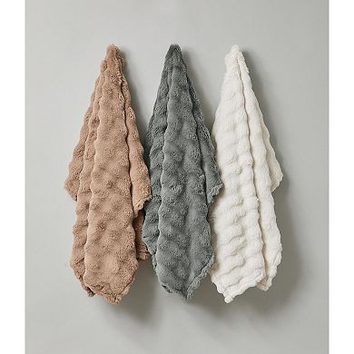 BrylaneHome Cascade Ultra Fine Faux Fur Throw