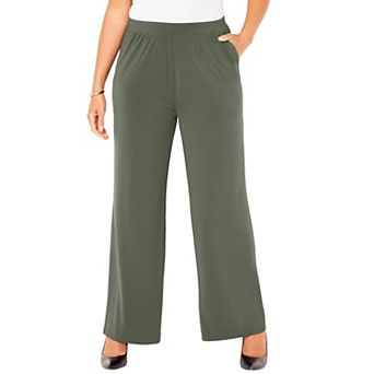 Catherines Women's Plus Size Dream Drape Pull-On Knit Pant