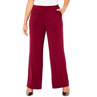 Catherines Women's Plus Size Dream Drape Pull-On Knit Pant