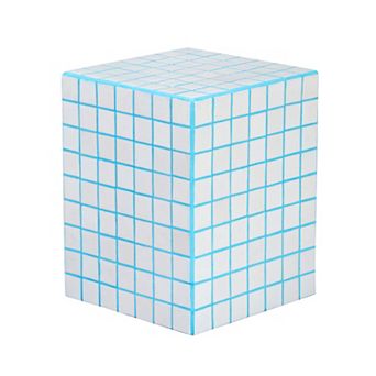 Callista Modern Bohemian Ceramic Tiled Rectangle End Table