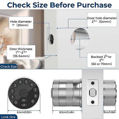 Electronic Door Lock with Keypad and Key