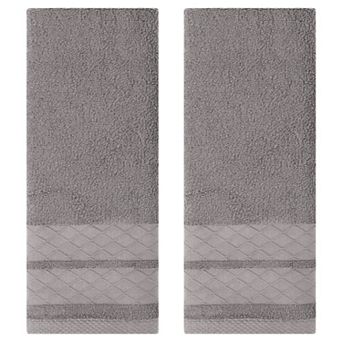 Cotton Soft Decorative Hand Towels, Geometry Pattern Hand Towel for Bathroom, Kitchen, Hotel