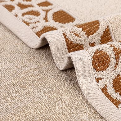 Cotton Jacquard Hand Towels, Home Soft Absorbent Hand Towel for Bathroom, Face, Gym and Spa 4 Pack